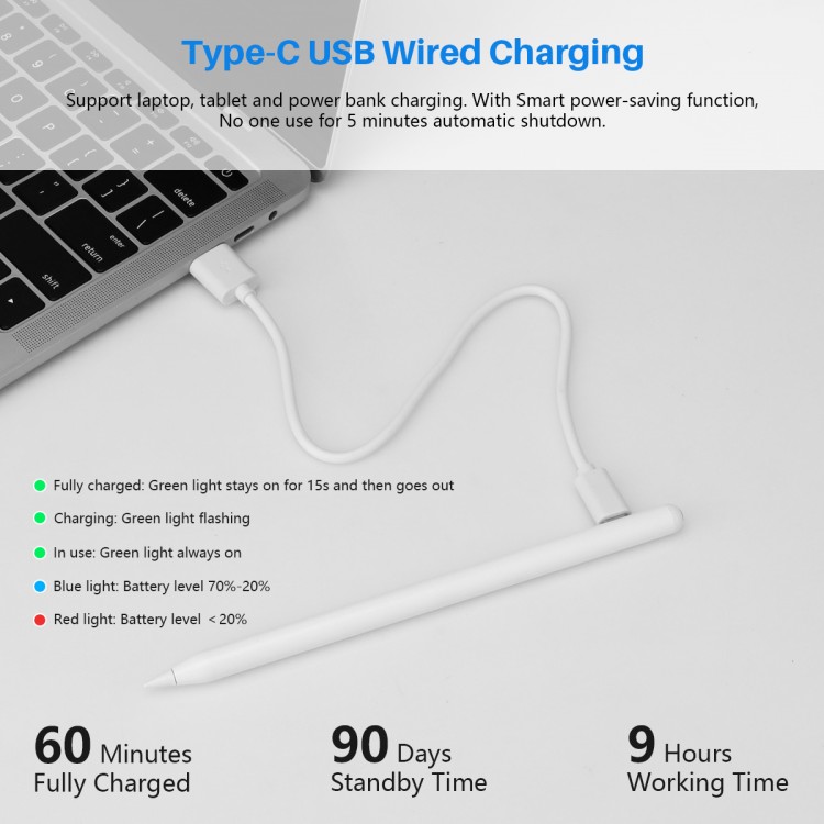 YOUKUKE ID766 Magnetic Absorption Wireless Charging iPad Pencil